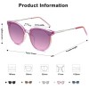 SOJOS Fashion Round Sunglasses for Women with Rivet Plastic Frame DOLPHIN SJ2068