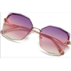 LILISUNLI Polygon Sunglasses for Women, Oversized Octagon Thin Metal Frame UV400 Protection Retro Fashion Sun Glasses