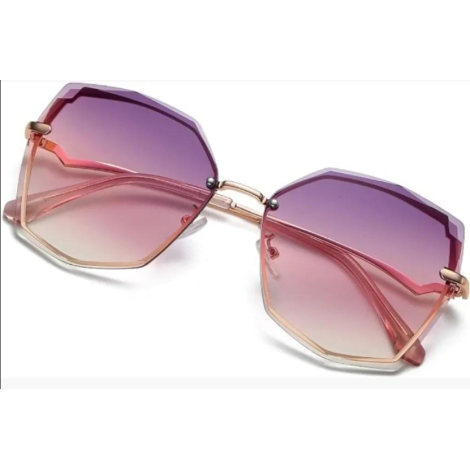LILISUNLI Polygon Sunglasses for Women, Oversized Octagon Thin Metal Frame UV400 Protection Retro Fashion Sun Glasses