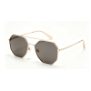 LILISUNLI Small Octagon Polygon Sunglasses for Women, Slim Metal Frame UV400 Vintage Shades for Small Faces