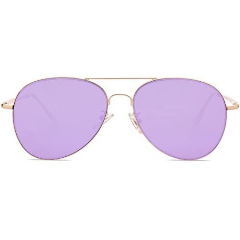 SOJOS Classic Aviator Sunglasses for Women Men Mirrored UV400 Lens Vintage Metal Frame SJ1030