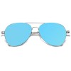 SOJOS Classic Aviator Sunglasses for Women Men Mirrored UV400 Lens Vintage Metal Frame SJ1030