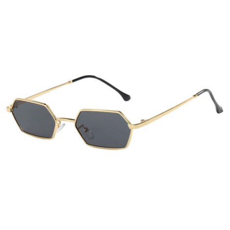 LILISUNLI Polygon Sunglasses for Women, Oversized Octagon Thin Metal Frame UV400 Protection Retro Fashion Sun Glasses