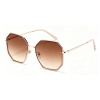 LILISUNLI Oversized Polygon Sunglasses for Women, Thin Metal Frame Gradient Lens UV400 Retro Fashion Sun Shades